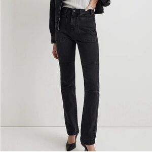 Madewell 90’s Utility Straight Jeans Black NWT